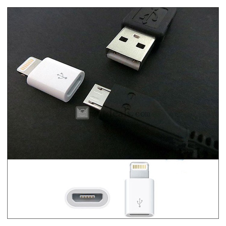 iPhone5用　Lightning micro USBコネクタ／ライトニング マイクロUSB 変換アダプター