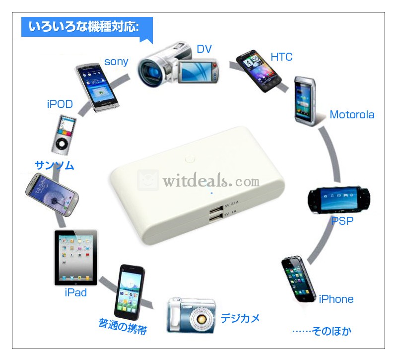 iPhone5充電モバイルバッテリ