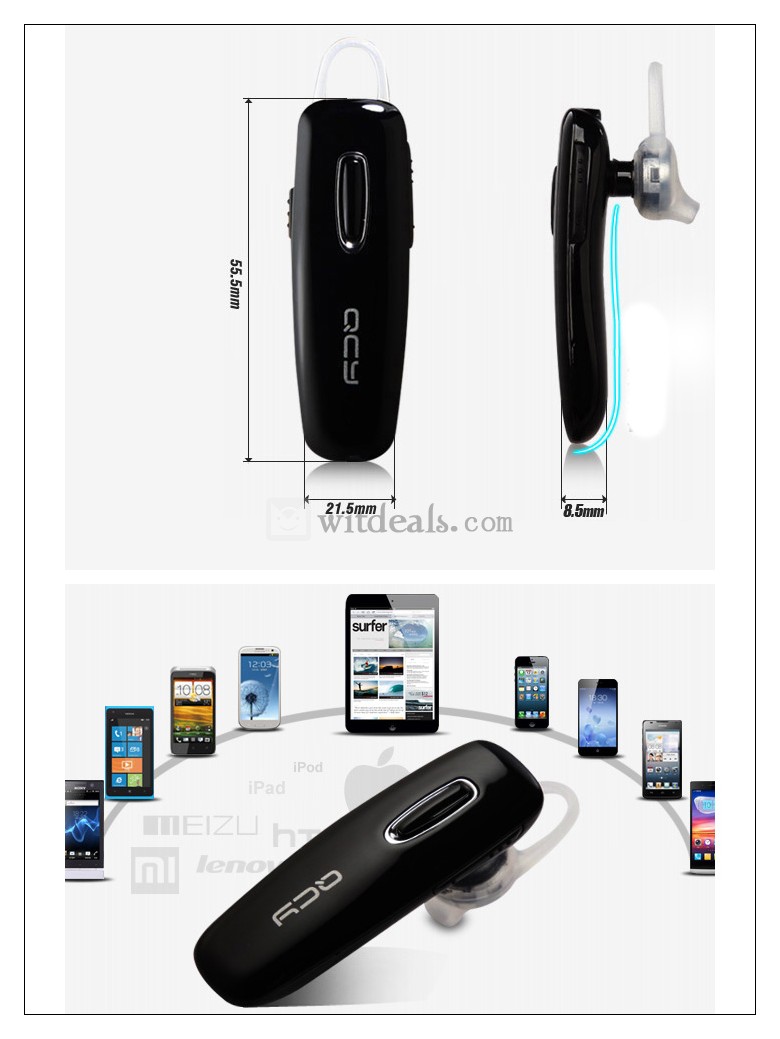 Bluetooth イヤホン ヘッドホン 汎用 ハンズフリー ヘッドセット iPhone4/4s/iphone5/5S/5C/サムソン/ソニーなど対応可