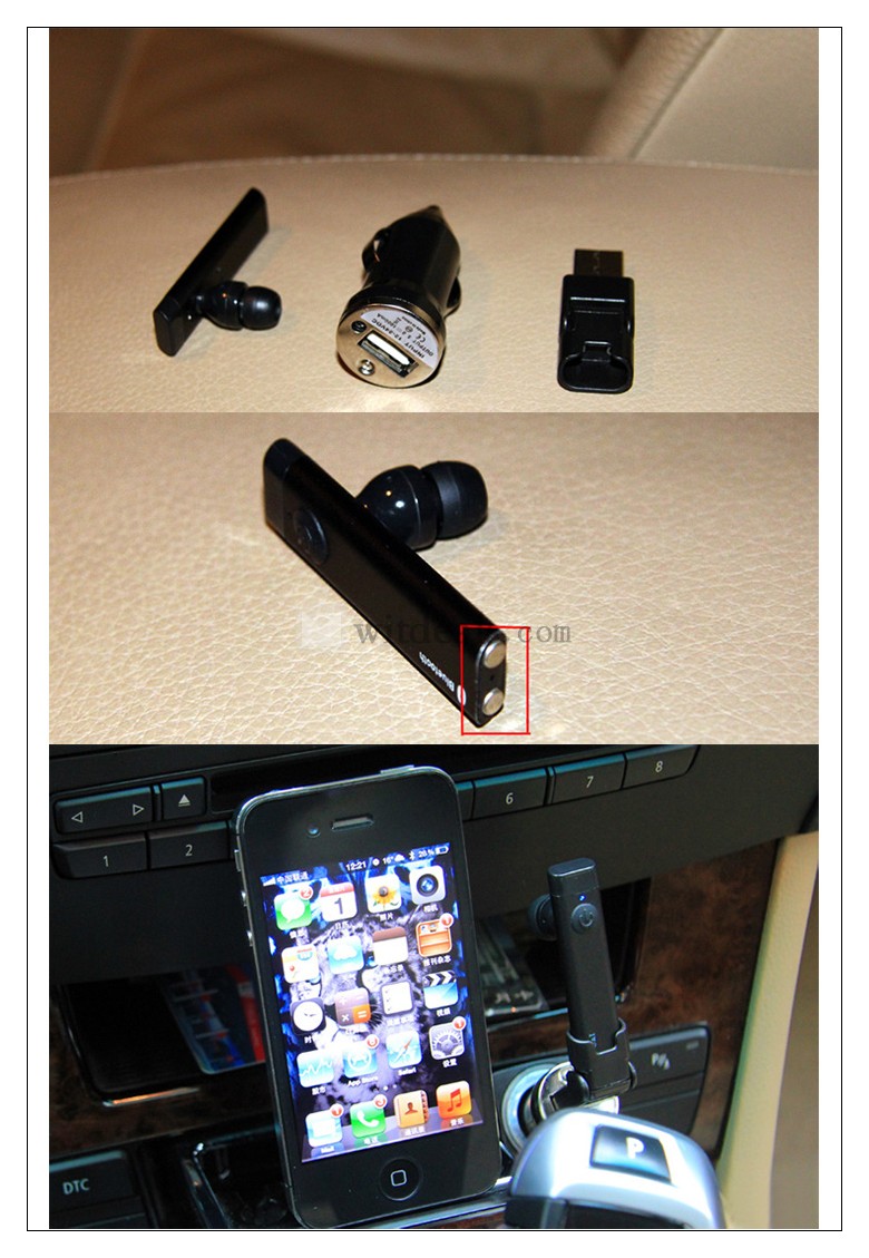 bluetooth ヘッドセット 通話 車載 汎用ブルートゥース イヤホン 車用 ワイヤレス イヤホン iphone5S/iphone5C/iPad2/ipad3/サムソン/ソニーなど対応可