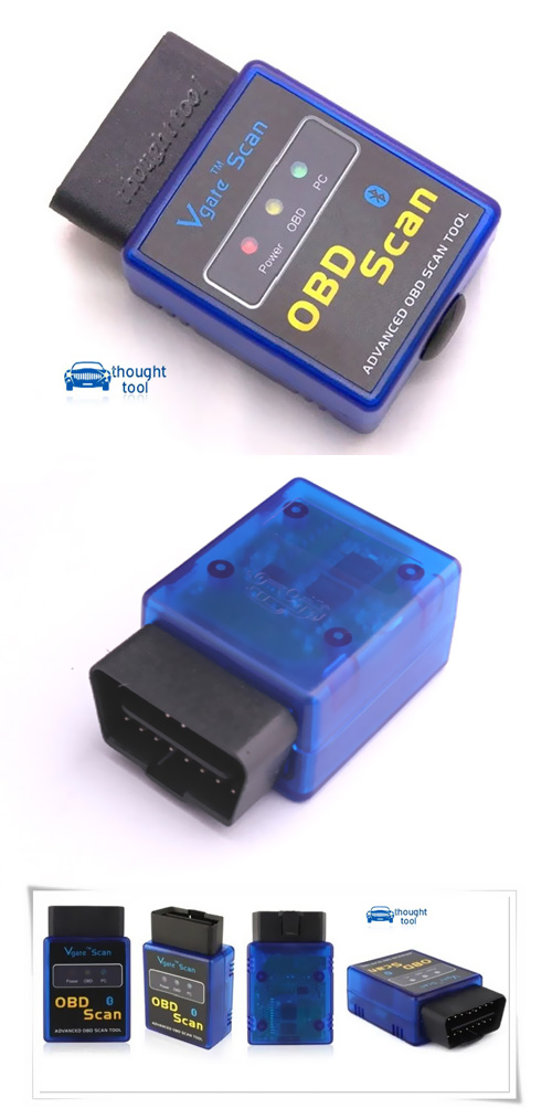 OBD2スキャンツールCAN-BUS ELM327 Bluetooth対応 青黒