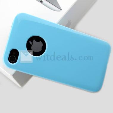 キャンディ・カラーiPhone 4／4S保護ケース/カバー TPU ブルー