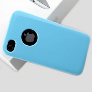 キャンディ・カラーiPhone 4／4S保護ケース/カバー TPU ブルー