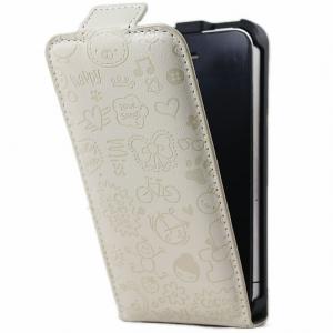 iPhone 4／4Sレザーケース/カバー　PU　ホワイト