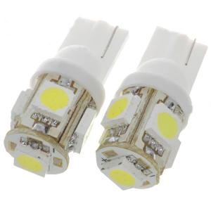 T10  5SMD LEDホワイトライトバルブ1.2W 12V 6500K 70Lumen