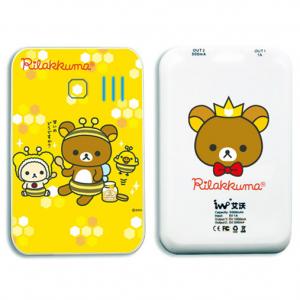 熊ちゃん　ポケットサイズでも大容量　5000mAhのモバイルバッテリー　超可愛い【iPhone5にも対応】