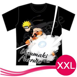 NARUTO-ナルト-うずまきナルト　Tシャツ　ブラック　サイズ：XXL