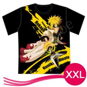 NARUTO-ナルト-疾風伝 四代目 火影波風ミナト　Tシャツ　ブラック　サイズ:XXL