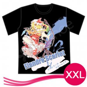 コスプレ衣装 東方Project フランドール 半袖Tシャツ　男女兼用　ブラック　XXLサイズ