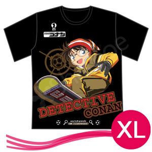 「名探侦コナン」江戸川コナン　Tシャツ　男女兼用　ブラック　サイズ XL