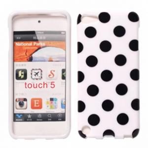 水玉　iPod touch5 シリコンケース　iPod touch 5カバー　6色選べる　ホワイト