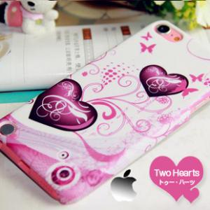 iPod touch 5 磨き砂保護ケース　ハードケース　Two Hearts