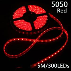 新型5m SMD5050 防水LEDテープライト／リボンライト／クリスマス 300LEDs レッド