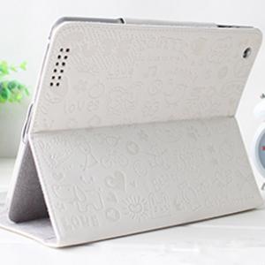 iPad mini専用ケース　iPad miniカバー　PUレザーケース　ホワイト