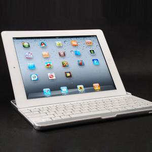 iPad4Bluetoothキーボードケース　省エネ　休眠から復帰可能iPad4キーボードケース　ホワイト