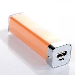 iPhone5充電器　 2200mAh 口紅式モバイルバッテリ  コンパクト　汎用　オレンジ