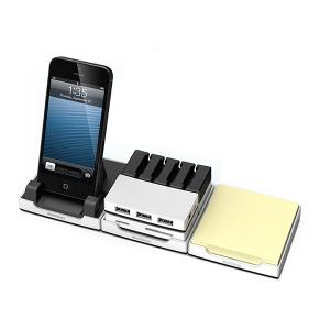 iPhone5/4Sスマホスタンド  iPhone5対応ベース カードリーダー ケーブルウェイトホルダー USB HUB