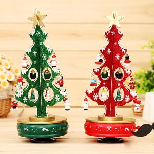 木製 オルゴール クリスマスツリー 飾り物 パーティー イベント用品 クリスマス用品