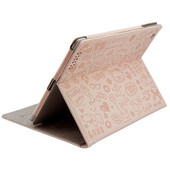 iPad2／3レザーケース・カバー PU ライトピンク