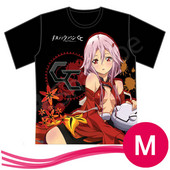 コスプレ衣装 ギルティクラウン GuiltyCrown 楪いのり　Tシャツ　ブラック サイズ：M