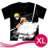 NARUTO-ナルト-うずまきナルト　Tシャツ　ブラック　サイズ：XL