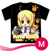 fate stay night saber（セイバー）Tシャツ　男女兼用　ブラック サイズ：M