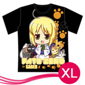 fate stay night saber（セイバー）Tシャツ　男女兼用　ブラック サイズ：XL