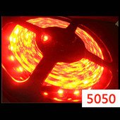 SMD5050 LED チュープライト／ロープライト イエロー 12V 60LEDs／m　5M 店舗装飾品・インテリア