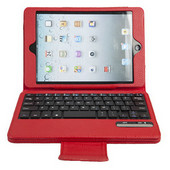 iPad miniケースBluetooth付き　iPad mini専用キーボードケース　ワイヤレス　レッド