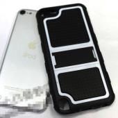 iPod touch5専用ケース　2色　PC+TPU　スタンド付き　ホワイト