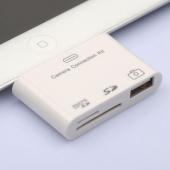 iPad4/iPad mini専用カメラコネクションキットLightning to SD/MicroSD/MMC/MS/M2/USB カードリーダー 5in1